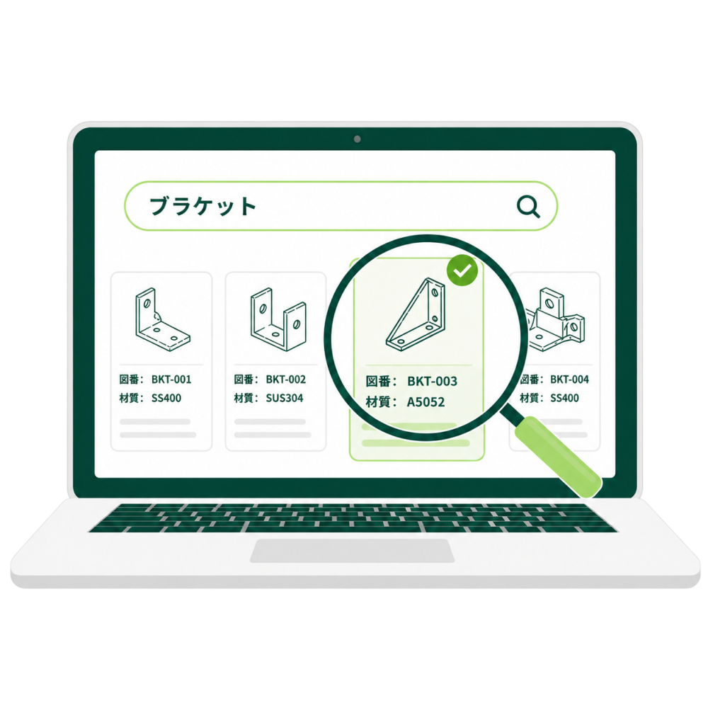 図面をすぐに検索できるイメージ